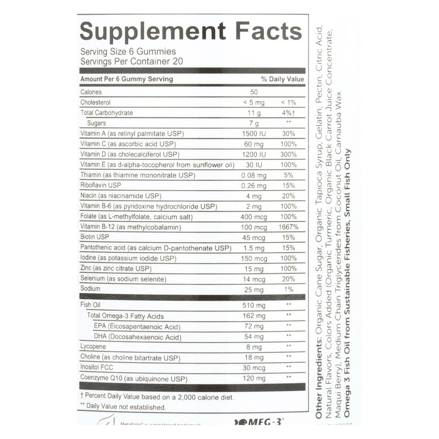 Smartypants Men's Complete Daily Gummy Multivitamin, 120 Count