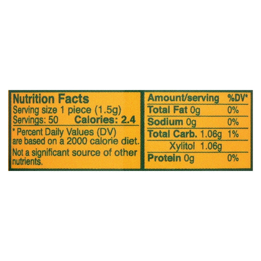 Epic Dental Sugar-Free Xylitol Gum, 50 Pieces - Fresh Fruit Flavor