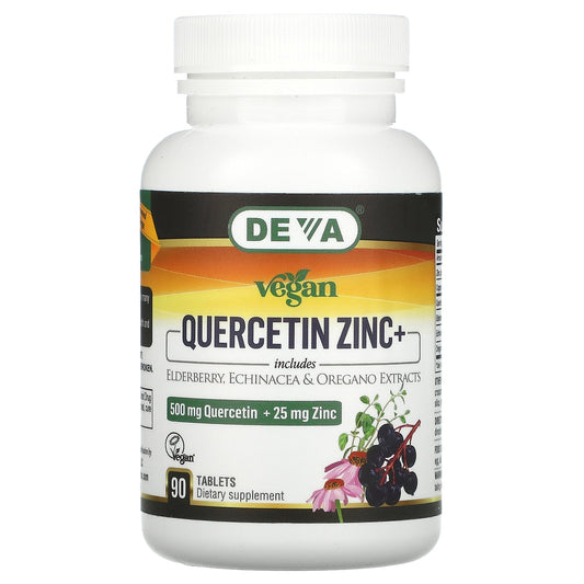 Deva Quercetin 500mg with Zinc & Elderberry