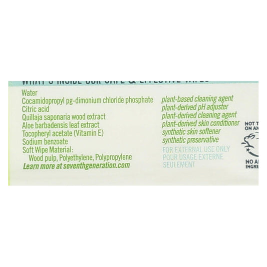 Seventh Generation Free & Clear Baby Wipes - 64 Count (Pack of 12)
