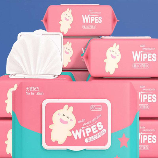 Baby's Hand And Mouth Wet Wipes 80 Puff Bag