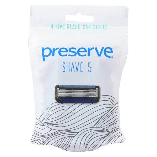 Preserve Razor Blades Popi 5 Refill, Pack of 6, 4 Ct