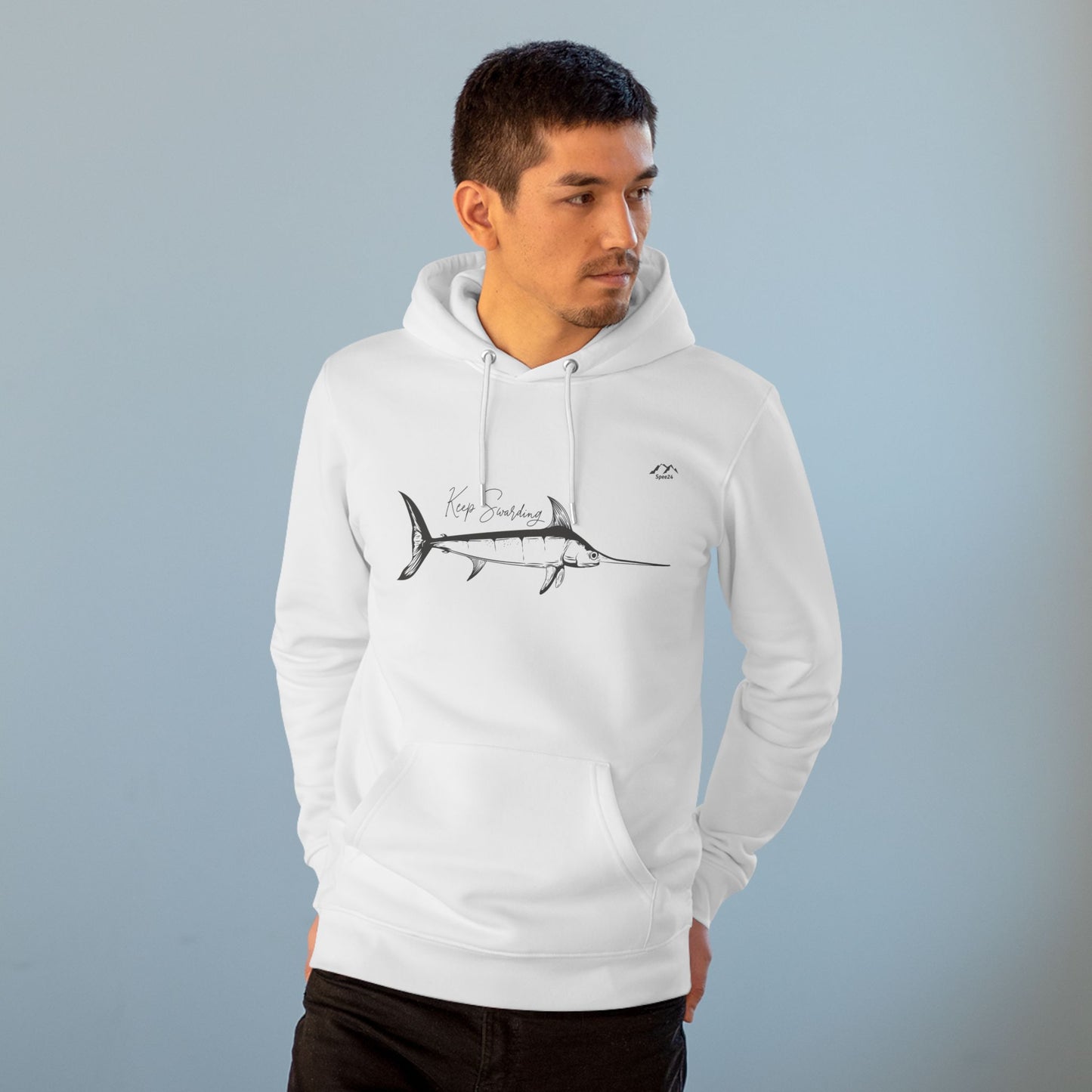 HD-054ML-24 Swordfish Hoodie Ocean Lover Swordfish Art Fishing Gift