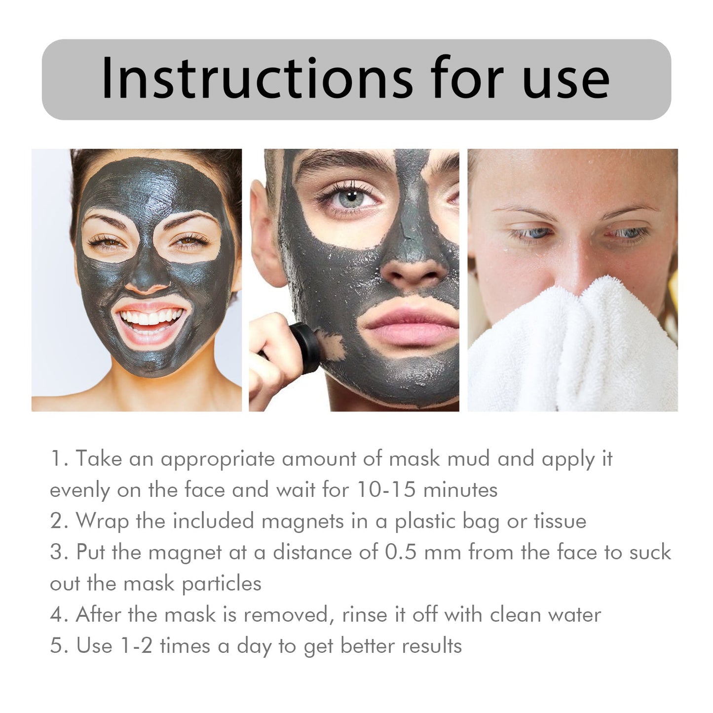 EELHOE Blackhead Removal Mask Cleanses Blackheads, Lighens Pimples, Tighteners Pores And Controls Oil Smear Mask