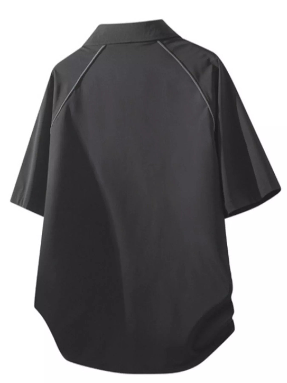 Men's Casual Short Sleeve Zipper Pocket Shirt