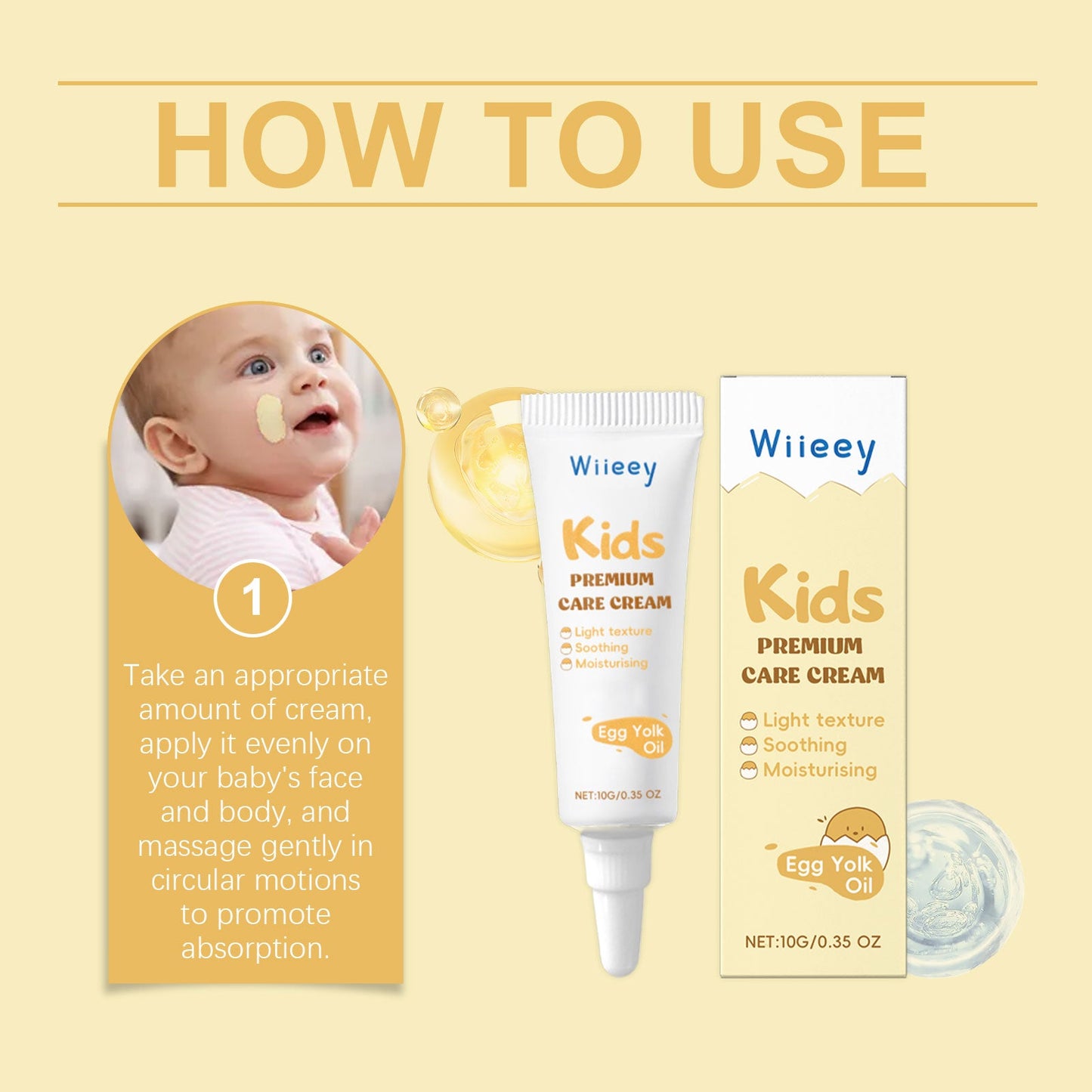 Wiieey Children's Special Care Essence Cream, Moisturizing, Moisturizing, Moisturizing, Moisturizing And Moisturizing Body Lotion
