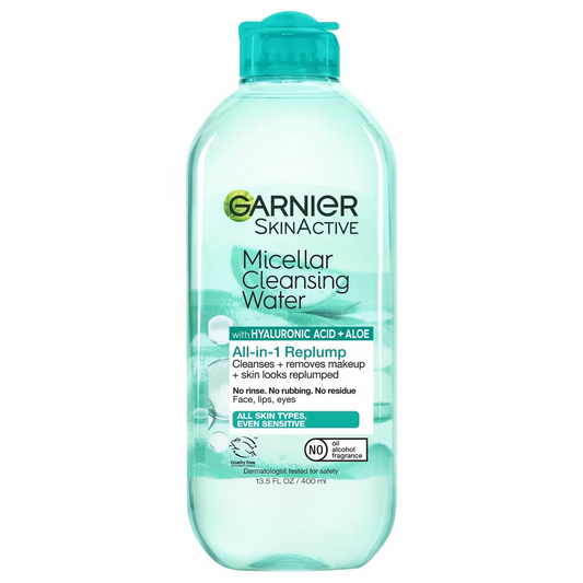 Garnier SkinActive Replumping Micellar Cleansing Water with Hyaluronic Acid + Aloe (13.5 oz)