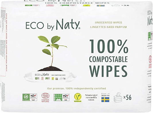 Eco by Naty Unscented Baby Wipes, 168-Count Pack