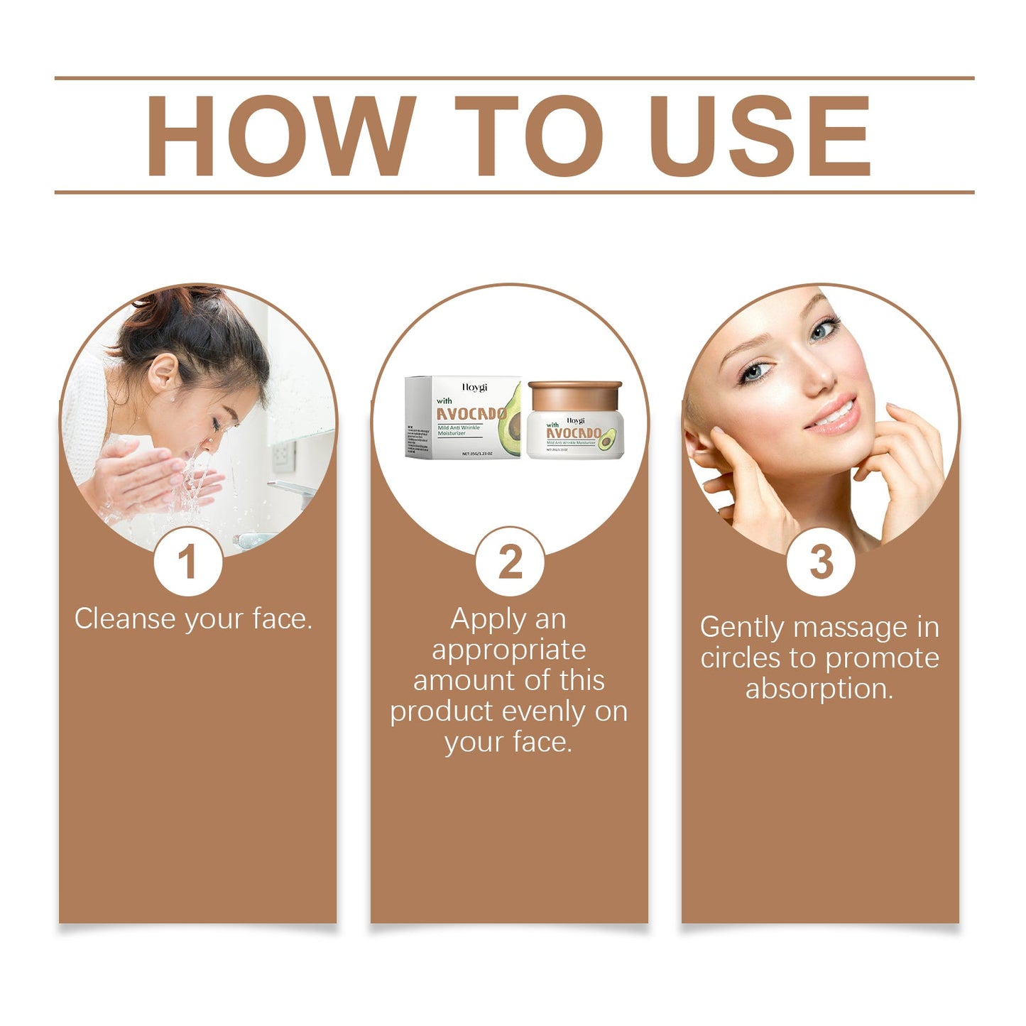 Hoygi Avocado Moisturizing Cream Moisturizes, Firming And Improving Skin, Soft, Tender And Repairing Cream