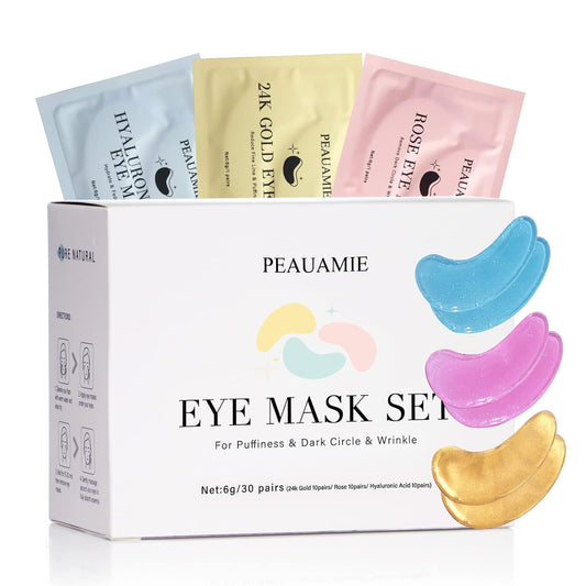 PEAUAMIE Puffiness & Dark Circle & Wrinkle Eye Mask Set - 30 Pairs