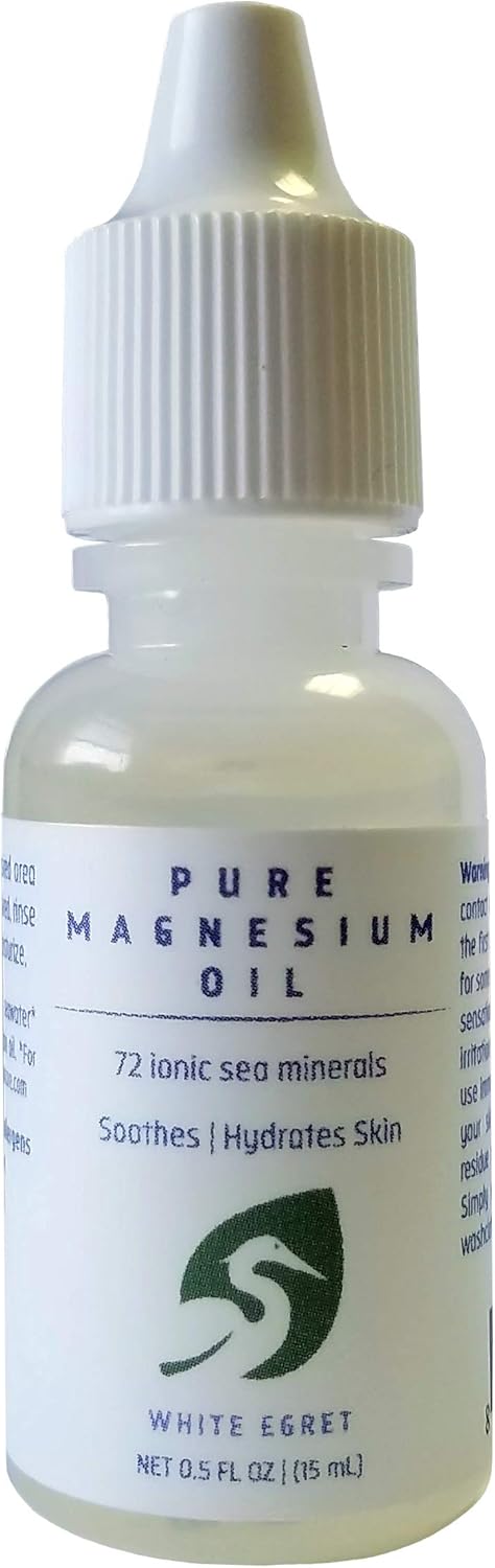 White Egret Oil Pure Magnesium Hydrate - 0.5 Fl Oz - Muscle Relief & Recovery