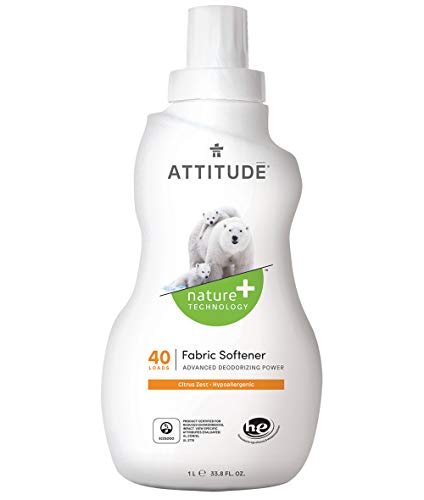 Attitude Fabric Softener, Citrus Zest, 33.8 Oz