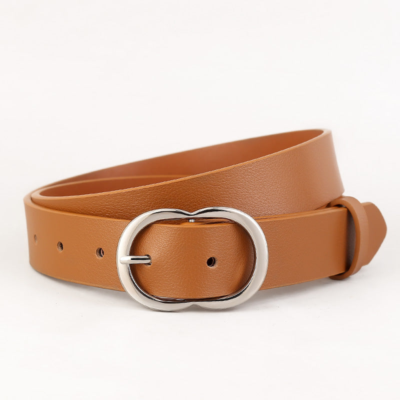 Skinny Belt with Oval Buckle