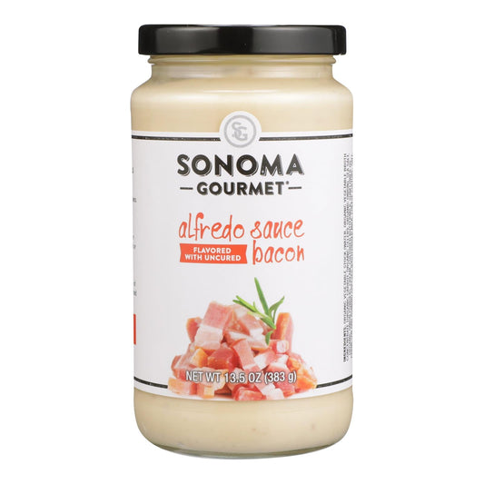 Jars Sonoma Gourmet - Pasta Sauce Bacon Alfredo (Pack of 6-15.5 Oz Jars)