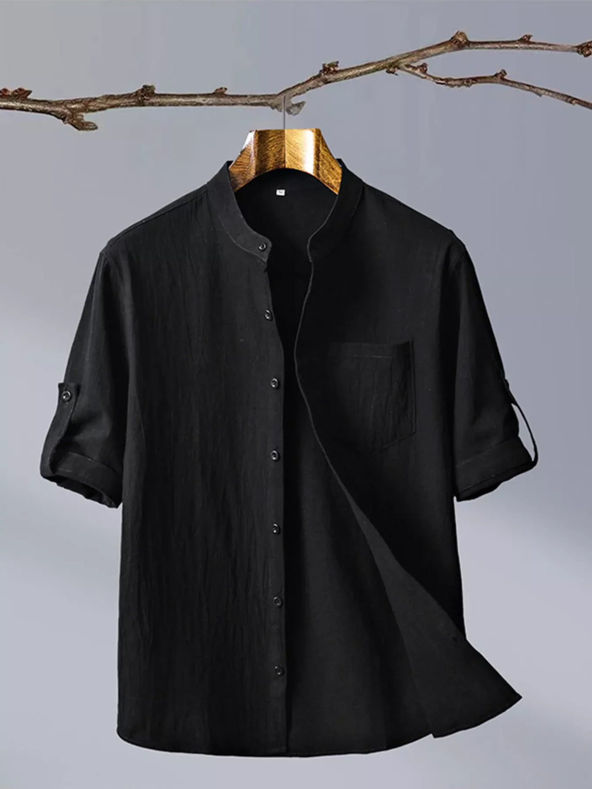 Men's Plus Size Button Up Short Sleeve Shirt