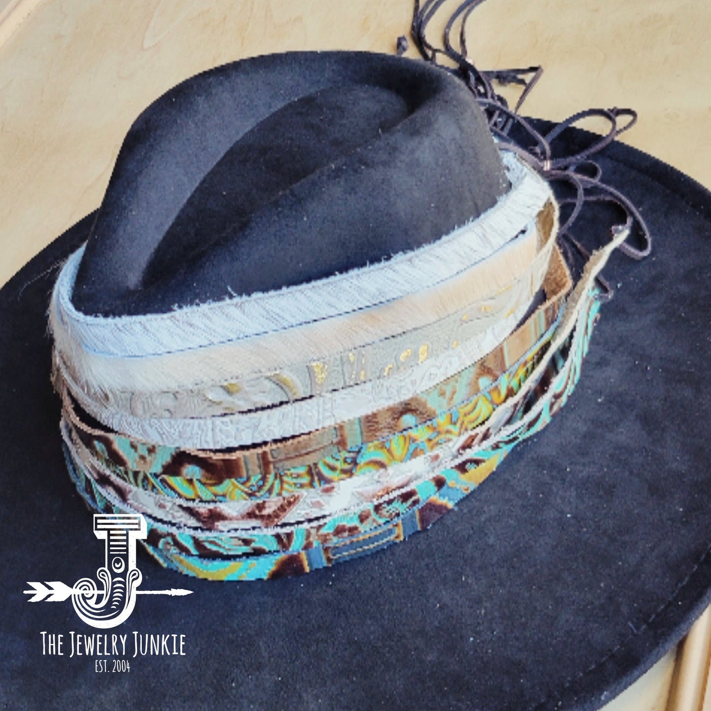 **Gilded Cowboy Embossed Leather Hat Band Only 950m