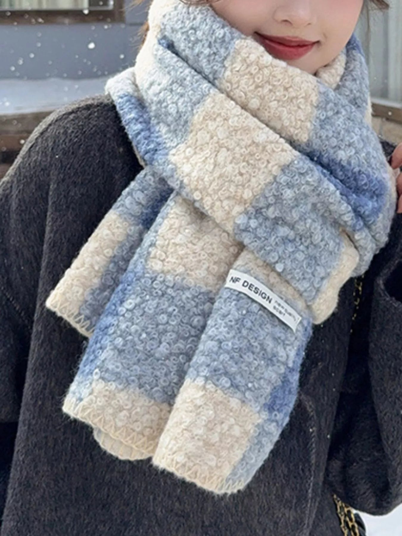 Plaid Pattern Winter Scarf