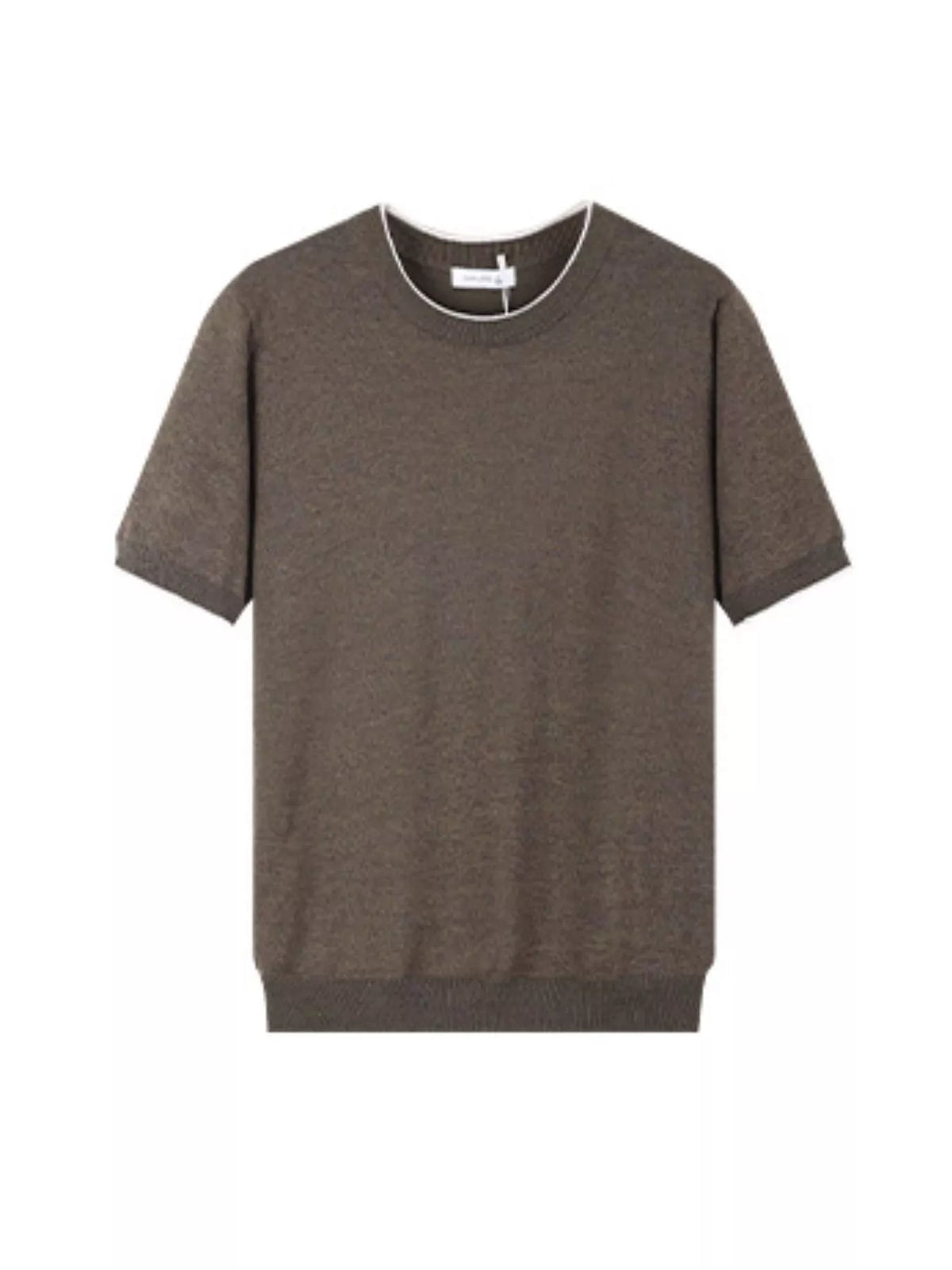 Men's Plus Size Contrast Trim Crew Neck T-Shirt