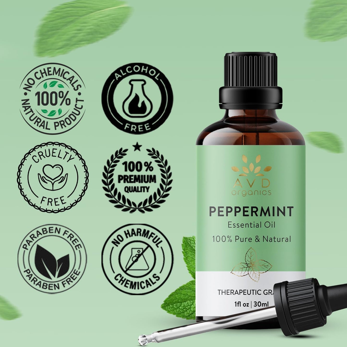 AVD Organics Peppermint Essential Oil