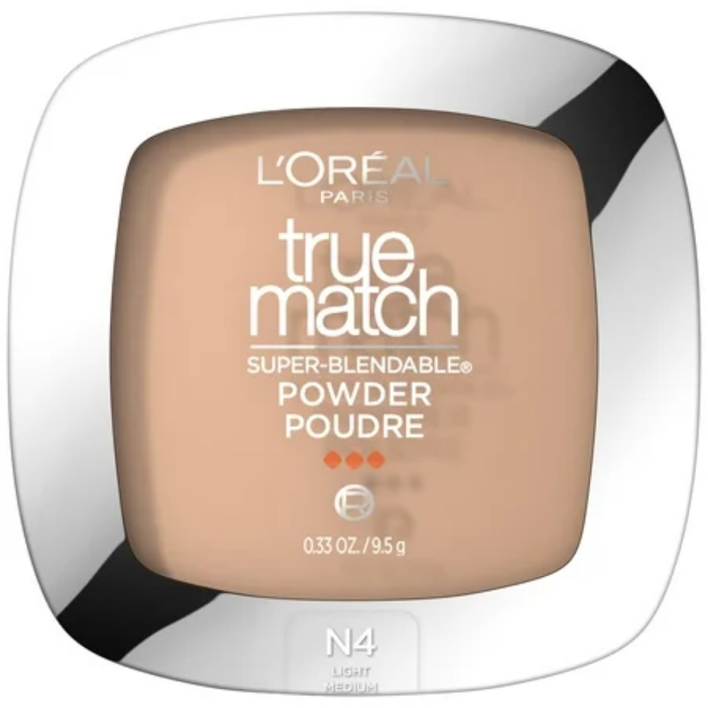 L'Oreal Paris True Match Super Blendable Oil (Free Pressed Powder, N4 Natural, 0.33 oz)