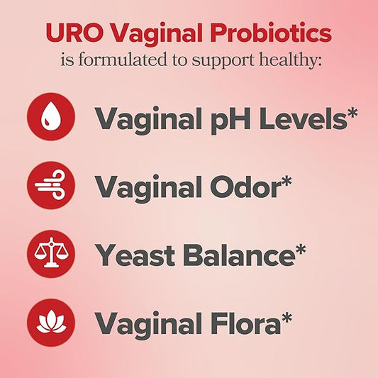 URO Vaginal Probiotics for Women pH Balance Vegan capsules