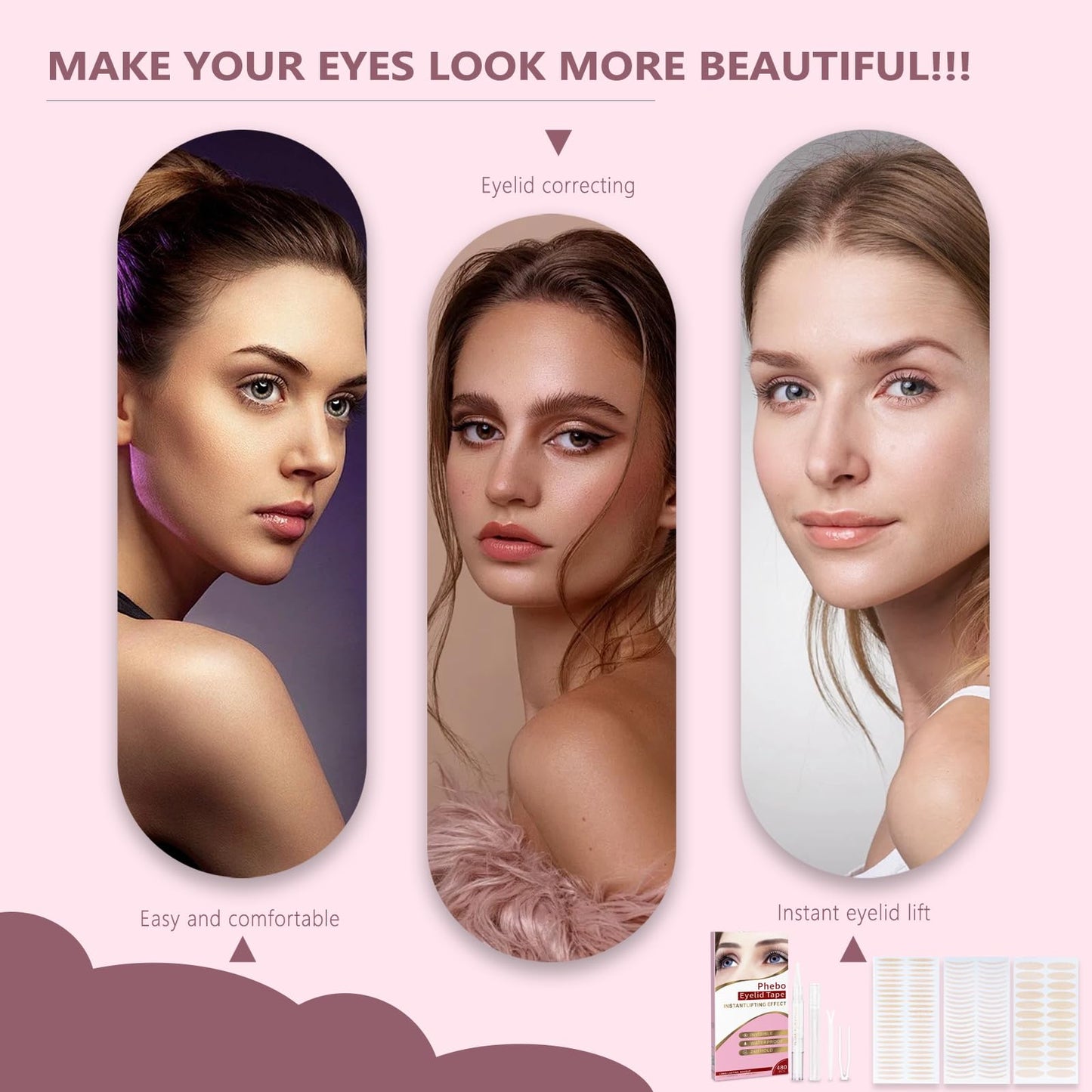 PHEBO Instant Lifting Effect Eyelid Tape - 480 pcs