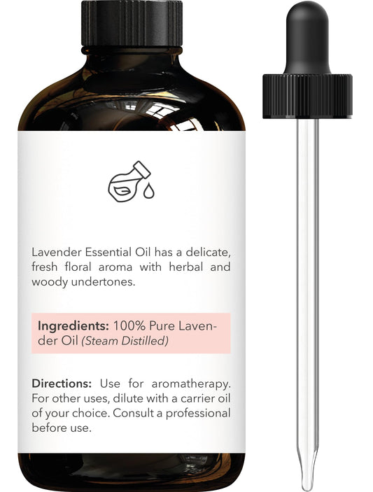 Lavender Essential Oil - Huge 4 Fl Oz - 100% Pure and Natural - Premium Grade