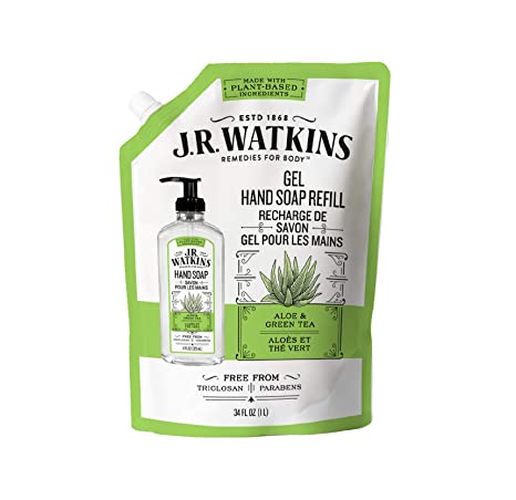 J.R. Watkins Aloe & Green Tea Foaming Hand Soap Refill (Pack of 3)