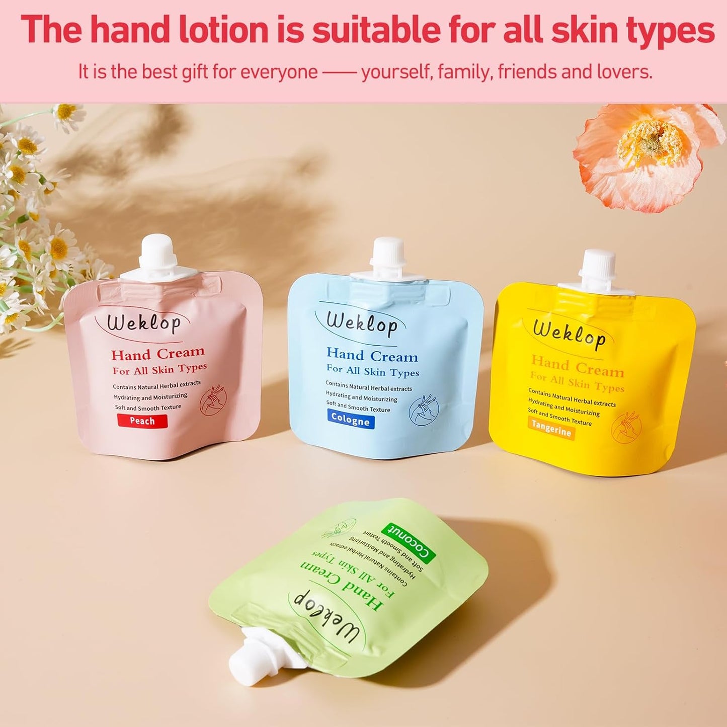 WEKLOP Natural Moisturizing Travel Size Hand Cream