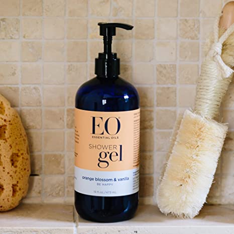 Eo Products Gel Shower Gel, Orange Blossom & Vanilla, 16 fl. oz. (Pack of 16)