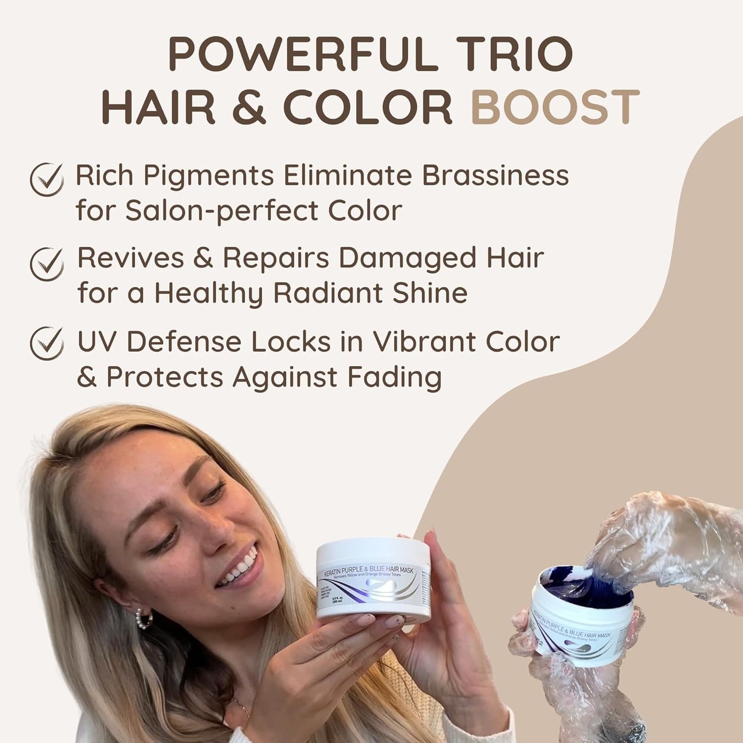 KERATIN Purple & Blue Hair Mask
