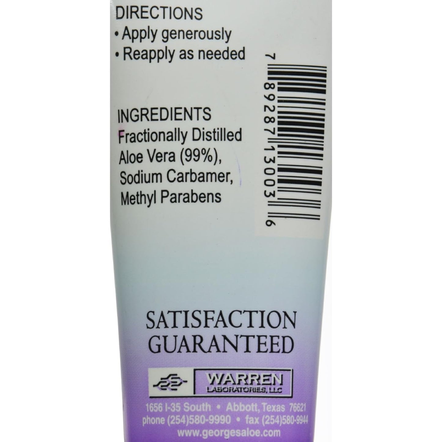 George's Aloe Vera Gel (3 Oz.) - Soothing Relief for Sunburn, Bites & More