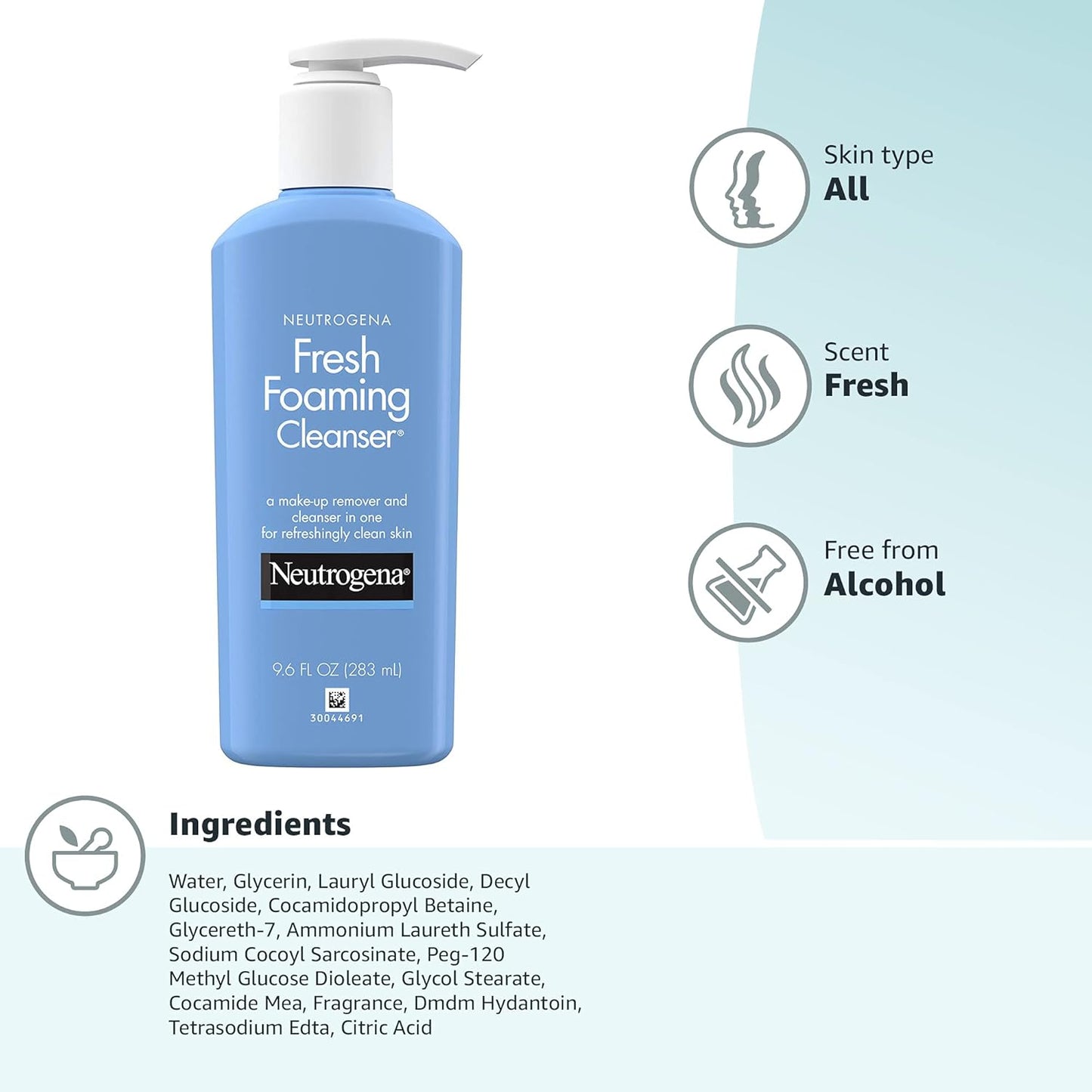 NEUTROGENA Fresh Foaming Daily Face Wash & Makeup Remover