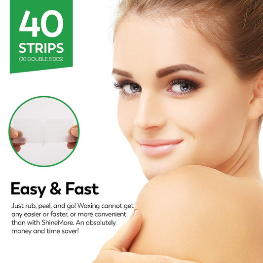 SHINEMORE Facial Wax Strips - 40 strips