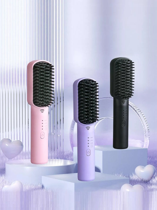 Portable Heated Hair Straightening Comb