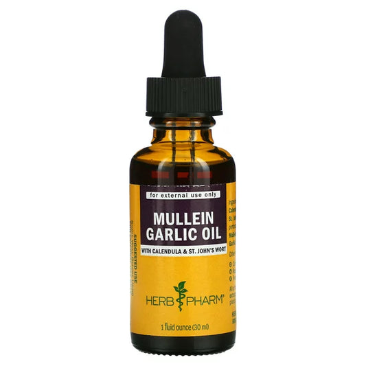 Herb Pharm Mullein-Garlic Oil with Calendula and St. John's Wort - Ear Health Support - 1 Fl Oz