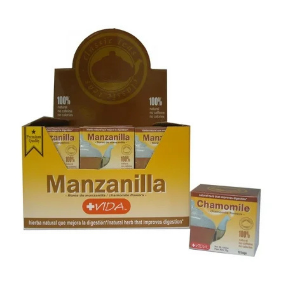 Más Vida Chamomile 100% Natural Herbs Tea (10 ct)
