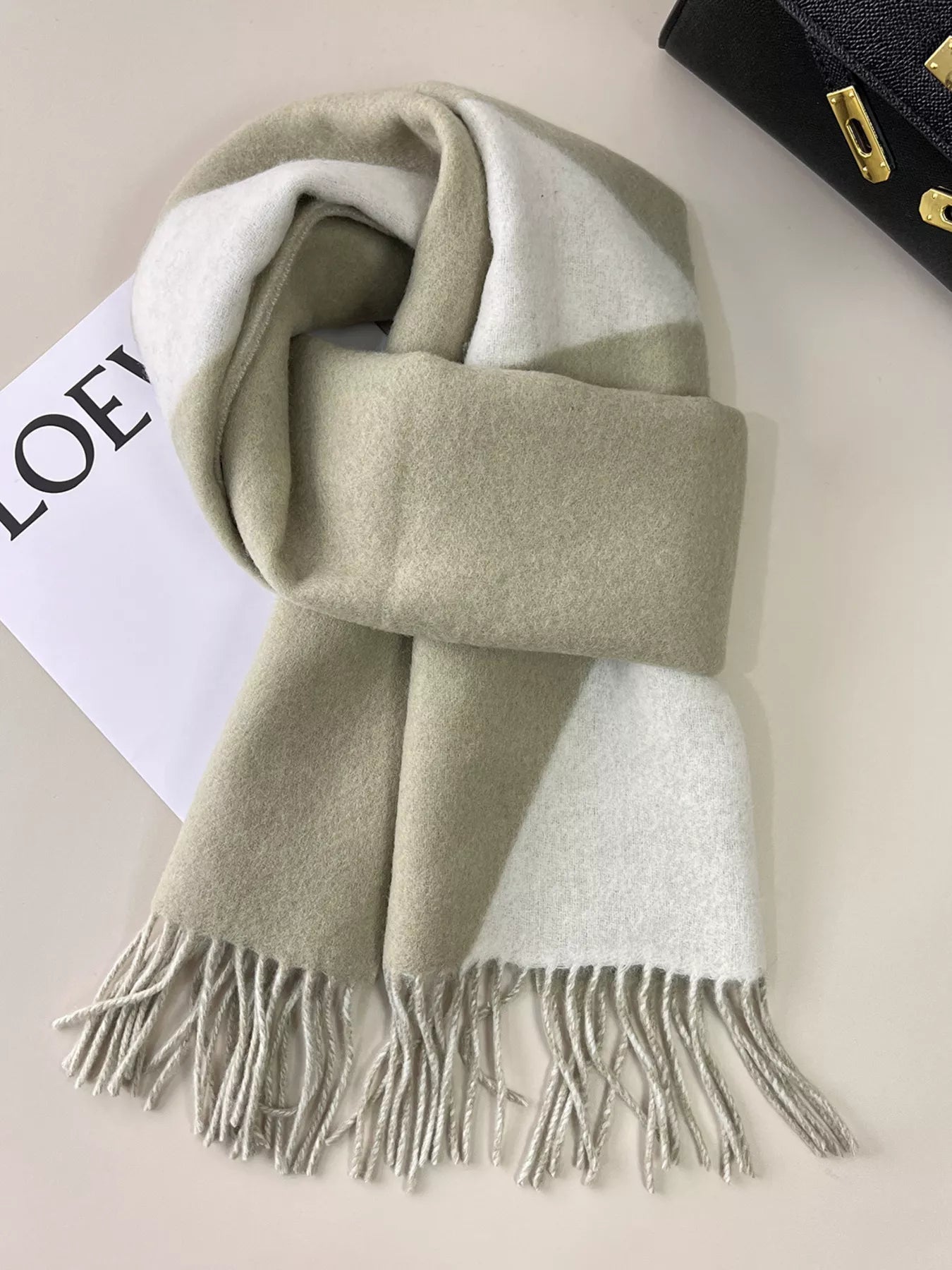 Fringe Color Block Scarf