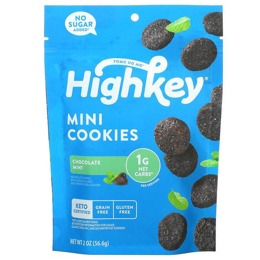 High Key -Keto Chocolate Mint Cookies - 2 Oz, Case of 6