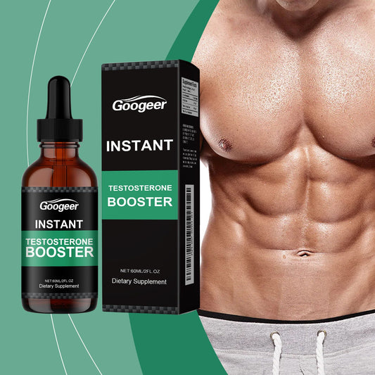 Instant Testosterone Booster Drops, Natural Dietary Supplement With Shilajit & Ginseng Extract, Fast Absorption Energy Support For Men, 60ml