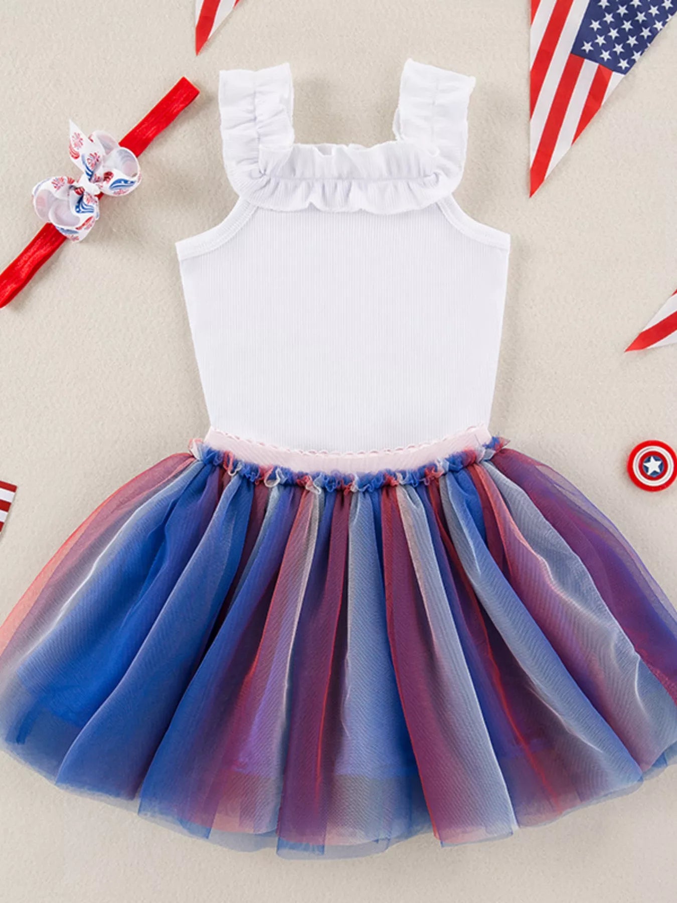 Children's Patriotic Graphic Tutu Dress