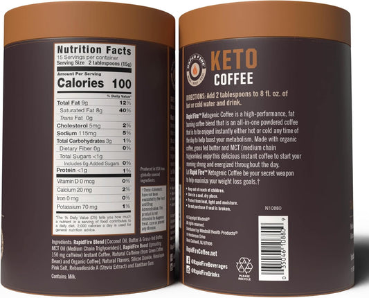 Rapid Fire Ketogenic Coffee Caramel Macchiato - 7.93 Oz Can