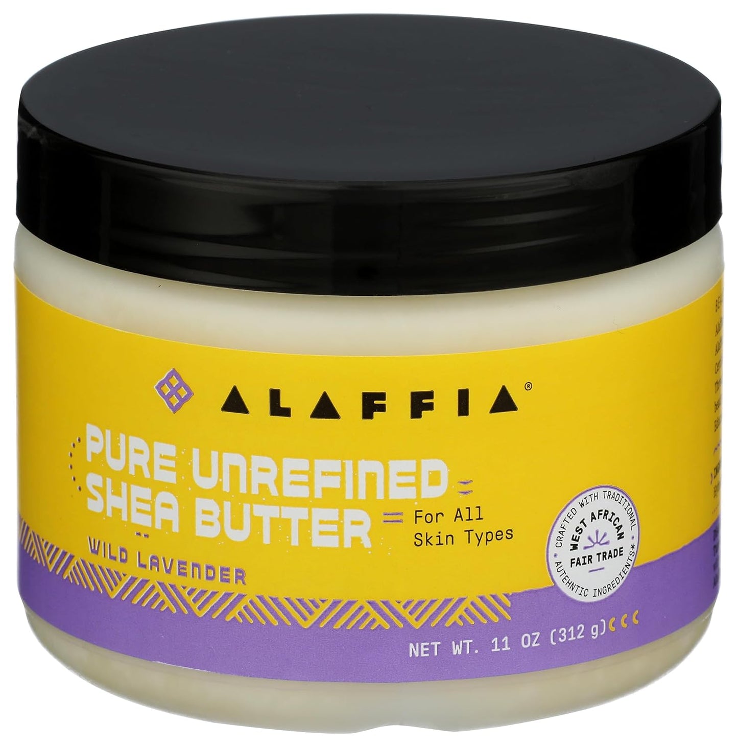 Alaffia - Unrefined Shea Butter Lavender, 11 oz - Moisturizing Skin Cream