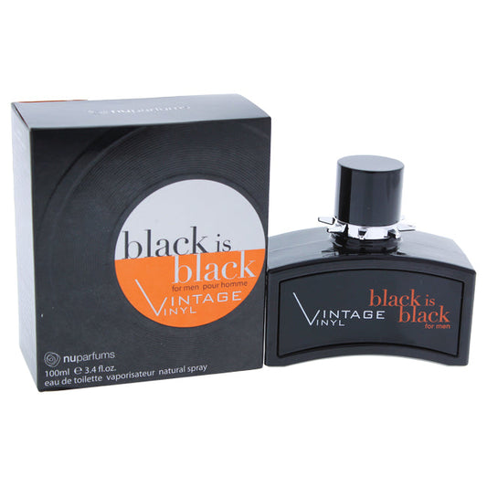 Black Is Black Vintage Vinyl 3.4oz Eau De Toilette for Men