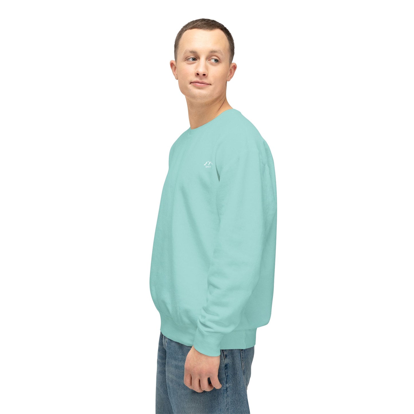 SW-103GRN-24 Unisex Lightweight Crewneck Chalky Mint Color Sweatshirt