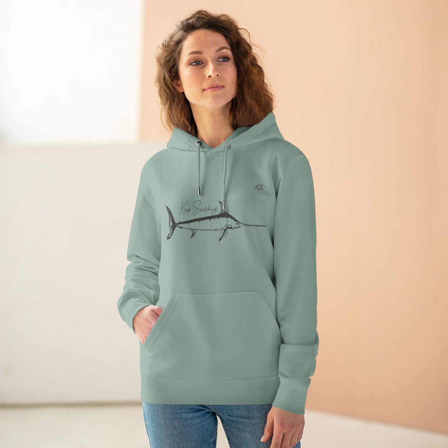 HD-054ML-24 Swordfish Hoodie Ocean Lover Swordfish Art Fishing Gift