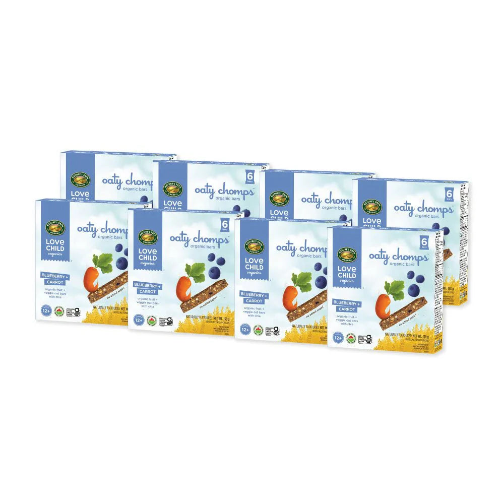 Love Child Organics - Blueberry Carrot Snack Bar, 4 oz (Pack of 8) - Organic Gluten-Free