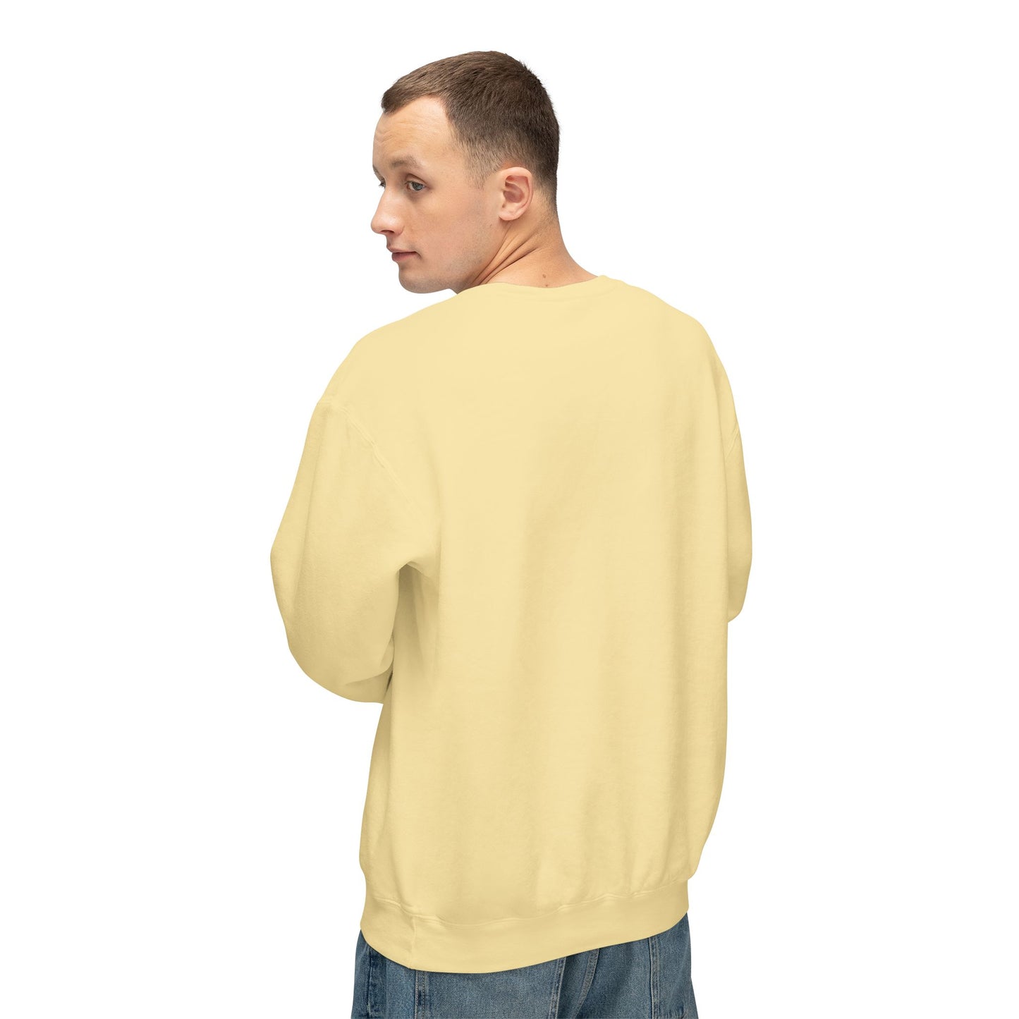 SW-107YLO-24 Unisex Lightweight Crewneck Butter Color Sweatshirt