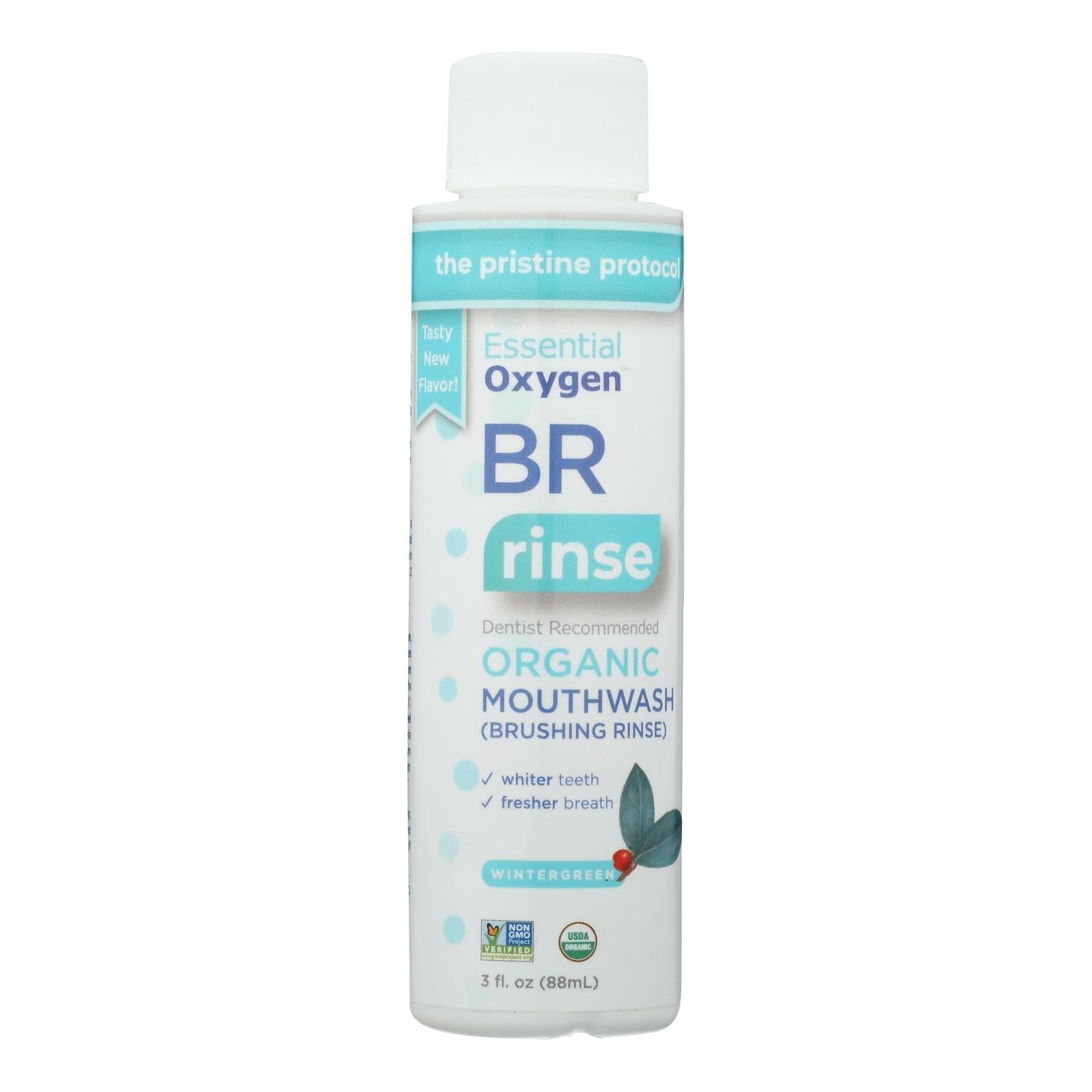 Essential Oxygen Wintergreen Mouthwash (3 Fl Oz) for Fresh Breath