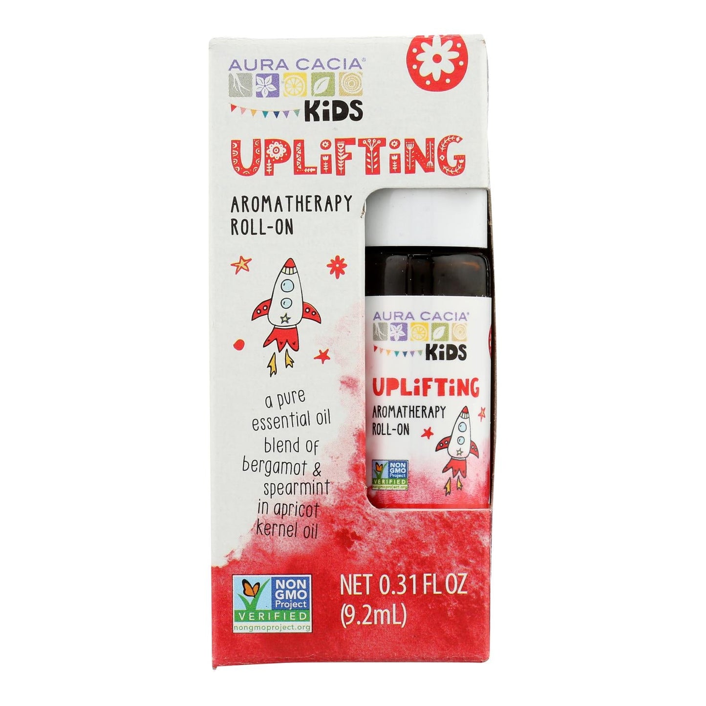 Aura Cacia Uplifting Essential Oil Roll-On for Kids - 0.31 Fl Oz